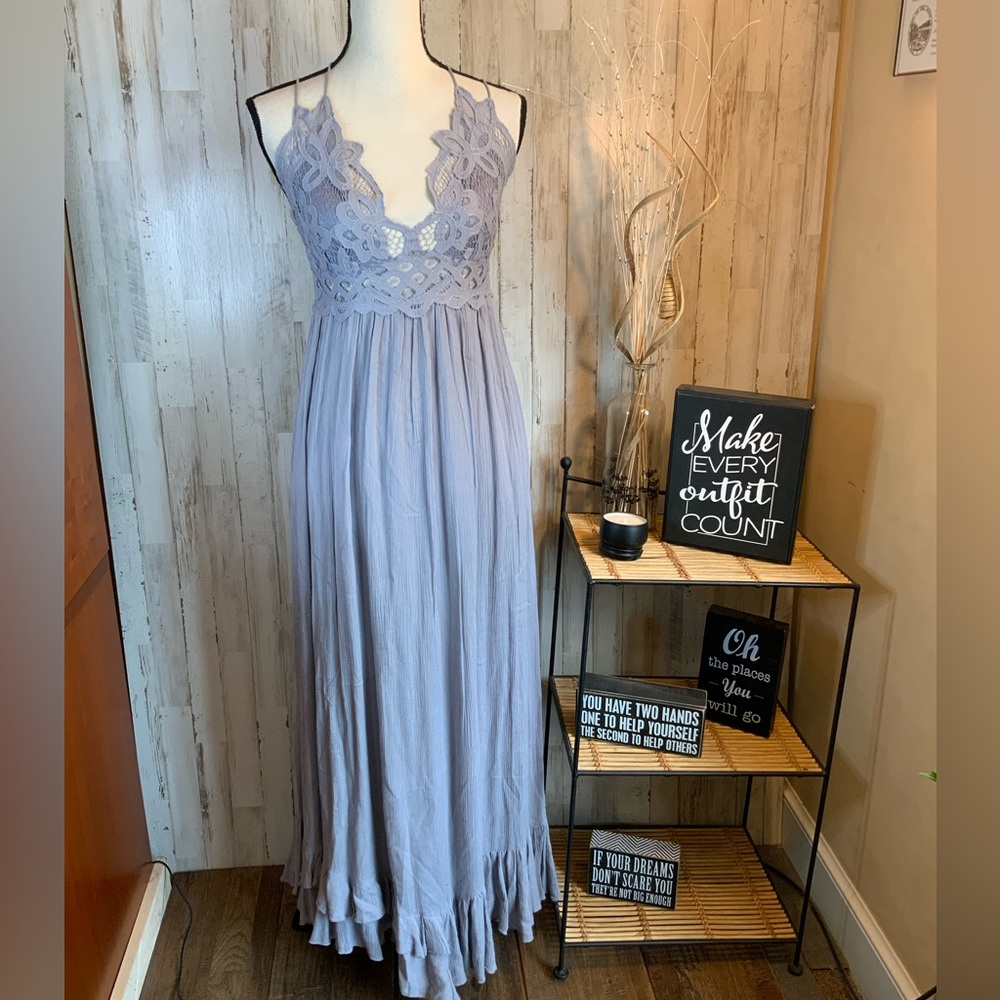 Free People lace full length dress. Size M